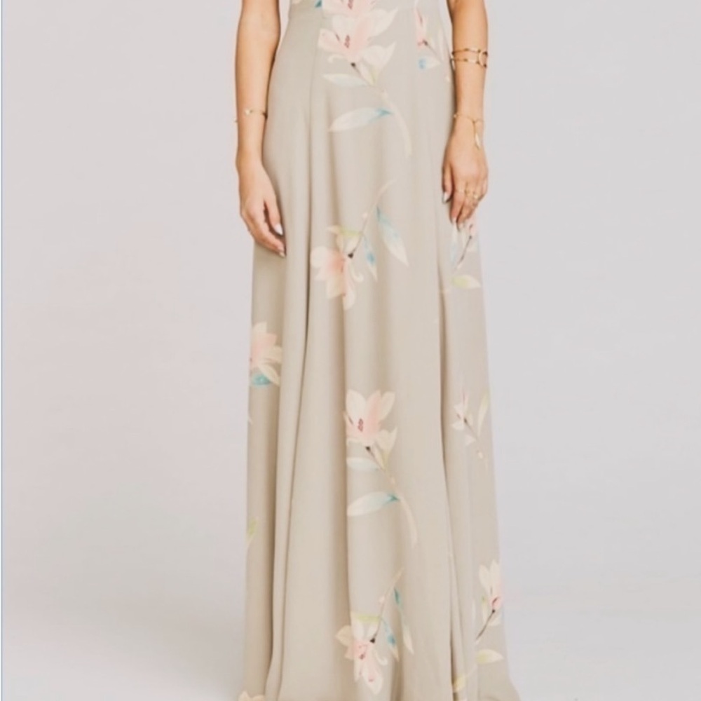 Floral Maxi dress - grey